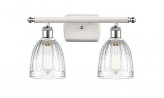 Brookfield - 2 Light - 16 inch - White Polished Chrome - Bath Vanity Light (3442|516-2W-WPC-G442-LED)