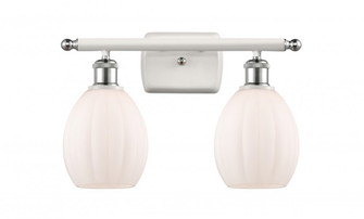 Eaton - 2 Light - 16 inch - White Polished Chrome - Bath Vanity Light (3442|516-2W-WPC-G81-LED)