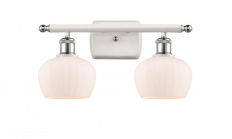 Fenton - 2 Light - 17 inch - White Polished Chrome - Bath Vanity Light (3442|516-2W-WPC-G91-LED)