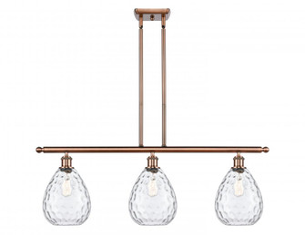 Waverly - 3 Light - 36 inch - Antique Copper - Stem hung - Island Light (3442|516-3I-AC-G372-LED)