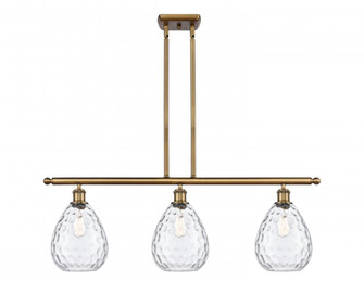 Waverly - 3 Light - 36 inch - Brushed Brass - Stem hung - Island Light (3442|516-3I-BB-G372-LED)