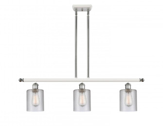 Cobbleskill - 3 Light - 36 inch - White Polished Chrome - Stem hung - Island Light (3442|516-3I-WPC-G112-LED)