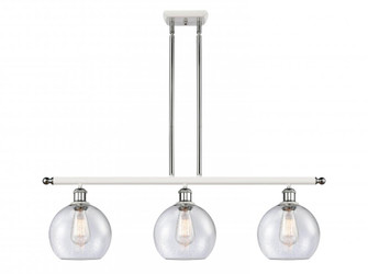 Athens - 3 Light - 36 inch - White Polished Chrome - Stem hung - Island Light (3442|516-3I-WPC-G124)