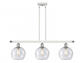 Athens - 3 Light - 36 inch - White Polished Chrome - Stem hung - Island Light (3442|516-3I-WPC-G124-LED)