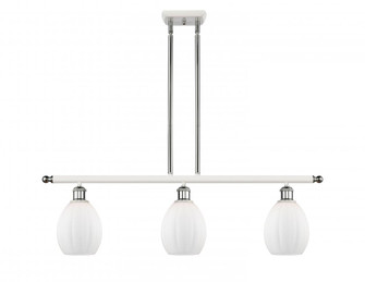 Eaton - 3 Light - 36 inch - White Polished Chrome - Stem hung - Island Light (3442|516-3I-WPC-G81-LED)