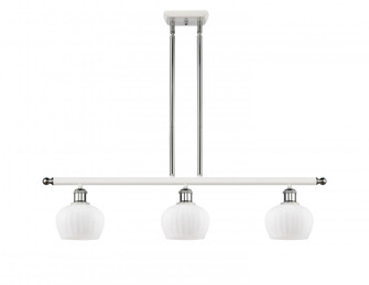 Fenton - 3 Light - 36 inch - White Polished Chrome - Stem hung - Island Light (3442|516-3I-WPC-G91)