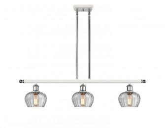 Fenton - 3 Light - 36 inch - White Polished Chrome - Stem hung - Island Light (3442|516-3I-WPC-G92-LED)