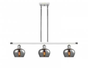 Fenton - 3 Light - 36 inch - White Polished Chrome - Stem hung - Island Light (3442|516-3I-WPC-G93-LED)