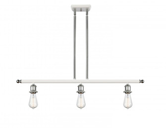 Bare Bulb - 3 Light - 36 inch - White Polished Chrome - Cord hung - Island Light (3442|516-3I-WPC-LED)