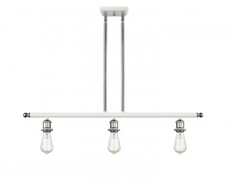 Bare Bulb - 3 Light - 36 inch - White Polished Chrome - Stem hung - Island Light (3442|516-3I-WPC-LED)