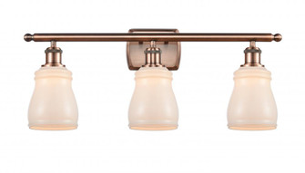 Ellery - 3 Light - 25 inch - Antique Copper - Bath Vanity Light (3442|516-3W-AC-G391-LED)