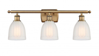 Brookfield - 3 Light - 26 inch - Brushed Brass - Bath Vanity Light (3442|516-3W-BB-G441-LED)