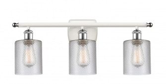 Cobbleskill - 3 Light - 25 inch - White Polished Chrome - Bath Vanity Light (3442|516-3W-WPC-G112-LED)