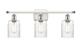 Hadley - 3 Light - 25 inch - White Polished Chrome - Bath Vanity Light (3442|516-3W-WPC-G342-LED)