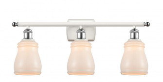 Ellery - 3 Light - 25 inch - White Polished Chrome - Bath Vanity Light (3442|516-3W-WPC-G391-LED)