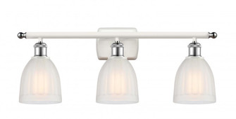 Brookfield - 3 Light - 26 inch - White Polished Chrome - Bath Vanity Light (3442|516-3W-WPC-G441)