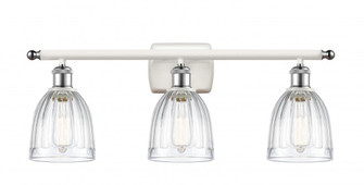Brookfield - 3 Light - 26 inch - White Polished Chrome - Bath Vanity Light (3442|516-3W-WPC-G442)