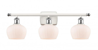 Fenton - 3 Light - 27 inch - White Polished Chrome - Bath Vanity Light (3442|516-3W-WPC-G91)
