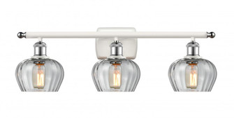 Fenton - 3 Light - 27 inch - White Polished Chrome - Bath Vanity Light (3442|516-3W-WPC-G92)