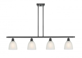 Castile - 4 Light - 48 inch - Matte Black - Stem hung - Island Light (3442|516-4I-BK-G381-LED)