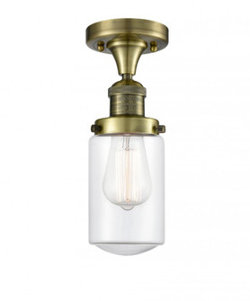 Dover - 1 Light - 5 inch - Antique Brass - Semi-Flush Mount (3442|517-1CH-AB-G312-LED)