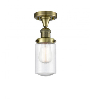 Dover - 1 Light - 5 inch - Antique Brass - Semi-Flush Mount (3442|517-1CH-AB-G314-LED)