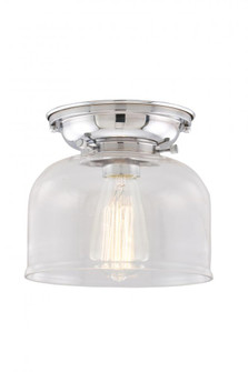 Bell - 1 Light - 8 inch - Polished Chrome - Flush Mount (3442|623-1F-PC-G72-LED)