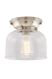 Bell - 1 Light - 8 inch - Brushed Satin Nickel - Flush Mount (3442|623-1F-SN-G72)