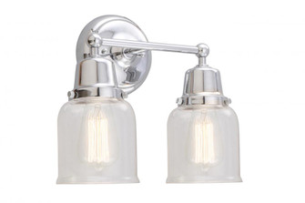 Bell - 2 Light - 13 inch - Polished Chrome - Bath Vanity Light (3442|623-2W-PC-G52)