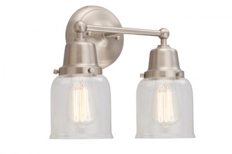 Small Bell 2 Light Bath Vanity Light (3442|623-2W-SN-G52-LED)