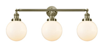 Beacon - 3 Light - 32 inch - Antique Brass - Bath Vanity Light (3442|205-AB-G201-8-LED)