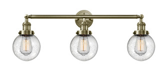 Beacon - 3 Light - 30 inch - Antique Brass - Bath Vanity Light (3442|205-AB-G204-6-LED)