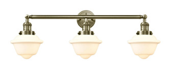 Oxford - 3 Light - 34 inch - Antique Brass - Bath Vanity Light (3442|205-AB-G531-LED)