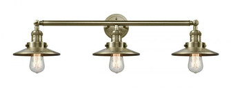 Railroad - 3 Light - 32 inch - Antique Brass - Bath Vanity Light (3442|205-AB-M4)