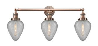 Geneseo - 3 Light - 32 inch - Antique Copper - Bath Vanity Light (3442|205-AC-G165-LED)