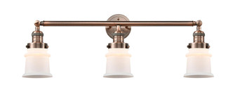 Canton - 3 Light - 30 inch - Antique Copper - Bath Vanity Light (3442|205-AC-G181S-LED)