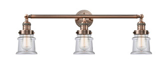 Canton - 3 Light - 30 inch - Antique Copper - Bath Vanity Light (3442|205-AC-G182S-LED)
