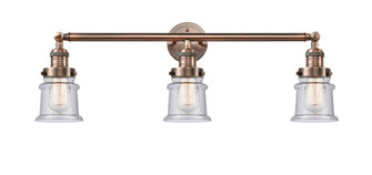 Canton - 3 Light - 30 inch - Antique Copper - Bath Vanity Light (3442|205-AC-G184S)