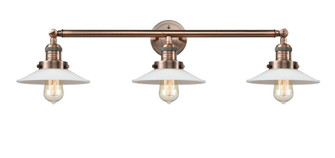 Halophane - 3 Light - 33 inch - Antique Copper - Bath Vanity Light (3442|205-AC-G1-LED)