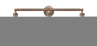 Beacon - 3 Light - 30 inch - Antique Copper - Bath Vanity Light (3442|205-AC-G201-6-LED)