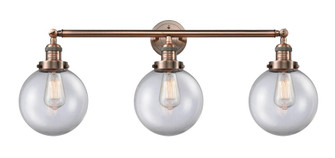 Beacon - 3 Light - 32 inch - Antique Copper - Bath Vanity Light (3442|205-AC-G202-8-LED)