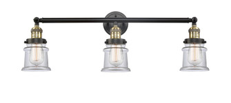 Canton - 3 Light - 30 inch - Black Antique Brass - Bath Vanity Light (3442|205-BAB-G182S)