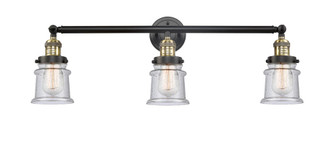 Canton - 3 Light - 30 inch - Black Antique Brass - Bath Vanity Light (3442|205-BAB-G184S-LED)