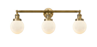 Beacon - 3 Light - 30 inch - Brushed Brass - Bath Vanity Light (3442|205-BB-G201-6-LED)