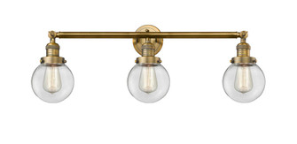Beacon - 3 Light - 30 inch - Brushed Brass - Bath Vanity Light (3442|205-BB-G202-6)