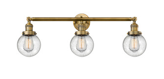 Beacon - 3 Light - 30 inch - Brushed Brass - Bath Vanity Light (3442|205-BB-G204-6-LED)