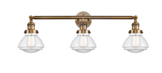 Olean - 3 Light - 31 inch - Brushed Brass - Bath Vanity Light (3442|205-BB-G322)