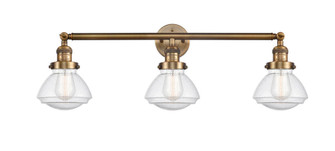 Olean - 3 Light - 31 inch - Brushed Brass - Bath Vanity Light (3442|205-BB-G324)