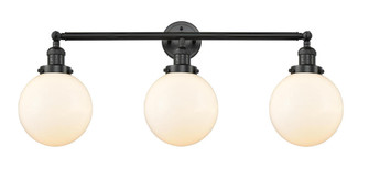 Beacon - 3 Light - 32 inch - Matte Black - Bath Vanity Light (3442|205-BK-G201-8-LED)