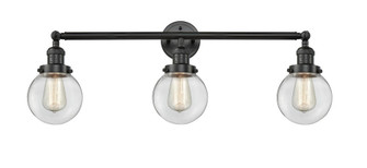 Beacon - 3 Light - 30 inch - Matte Black - Bath Vanity Light (3442|205-BK-G202-6-LED)